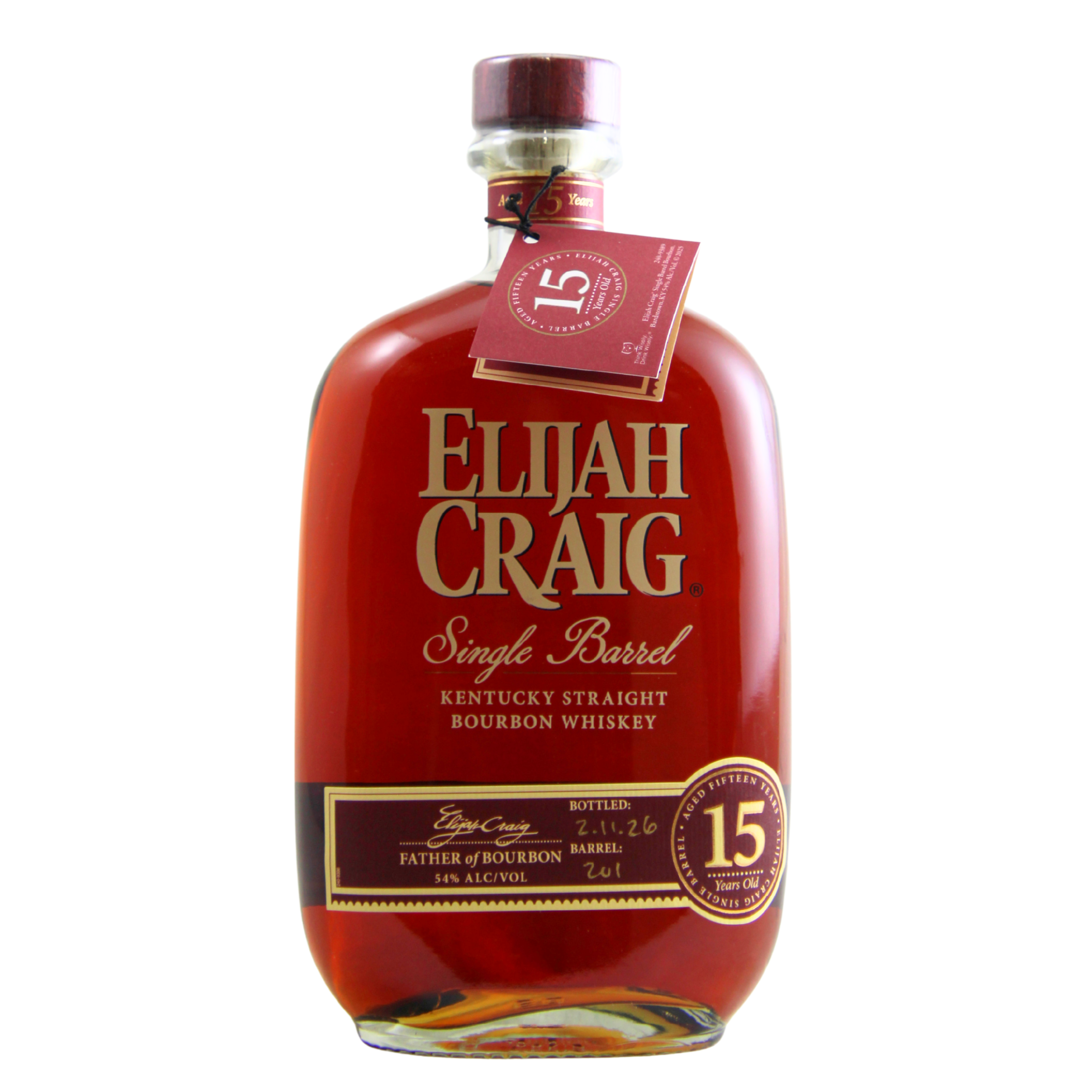 Elijah Craig Single Barrel 15 Year Bourbon
