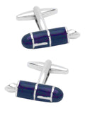 gemelos pluma estilografica azul