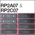 PAL-format pair of NES core chips (CPU and PPU)
