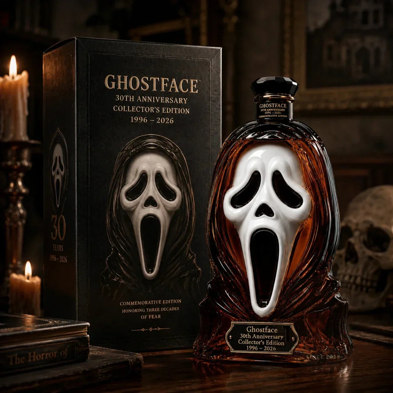 👻👻Ghostface 30th Anniversary 1996 – 2026 Whiskey Bottle