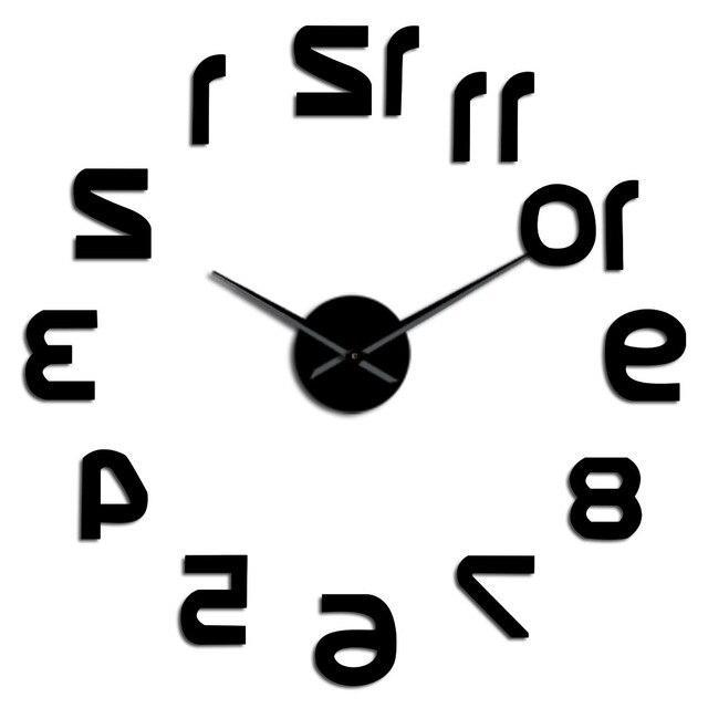 Giant Wall Clock Upside Down Digits My Wall Clock
