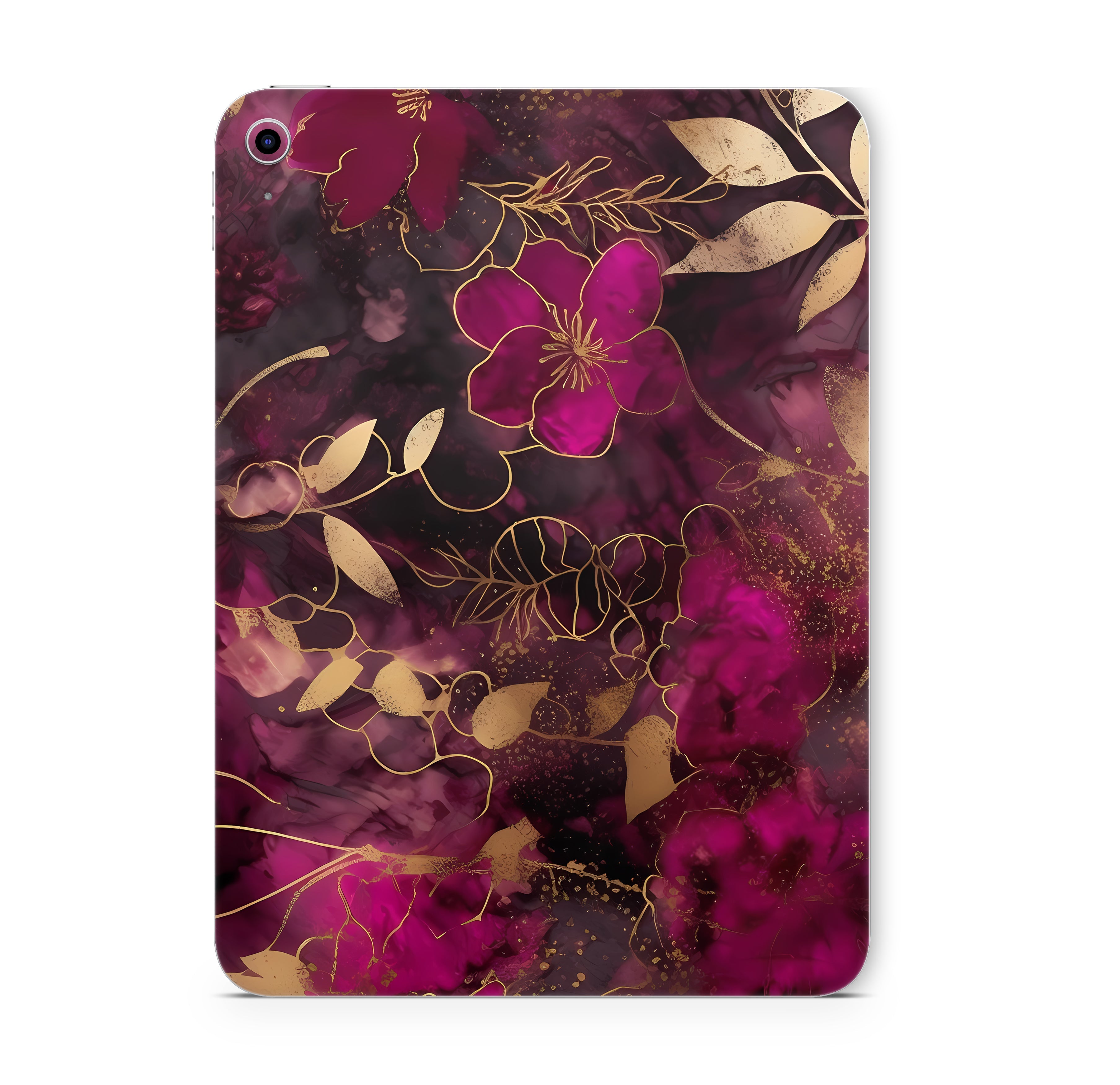 iPad Skin Schutzfolie Aufkleber Vinyl Skins Flowers Dark Aufkleber Skins4u