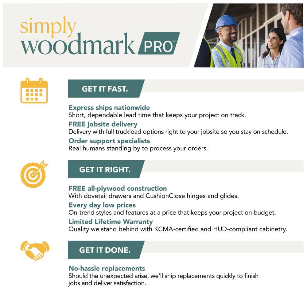 SIMPLY WOODMARK PRO Shaker Partial Overlay 18 in. W x 12 in. D x 42 in. H Plywood Assembled Wall Kitchen Cabinet in Linen White