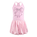 Pink Lola & The Boys Crystal Bow Bubble Dress for girls, featuring a crystal bow detail and playful bubble silhouette.