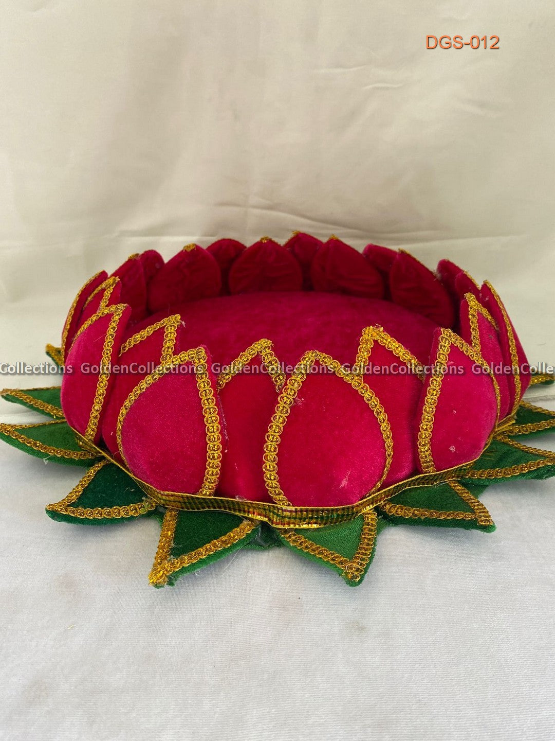 Lotus Asana Deity Peedam with Velvet Cloth DGS-012 Lotus Asana / Deity Peedam / Kamal Aasan pooja decor image 1