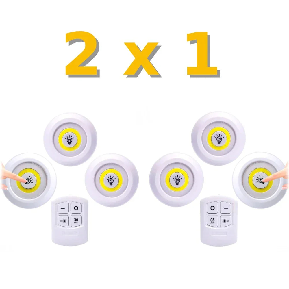 LUCES LED INALÁMBRICAS CON CONTROL REMOTO 2x1