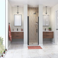 Maax Manhattan 23-25 x 68 in. 6 mm Pivot Shower Door for Alcove Installation with Clear glass