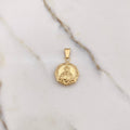 Dije Sagrado Corazon De Jesus 1.5gr / 2.5cm / Troquelado Oro Amarillo &