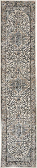 Nourison Quarry QUA05 Ivory Grey Runner Rug - Love-Rugs