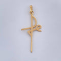 Dije Cruz Fe 0.95gr / 3.9cm-Oro Amarillo 18K %