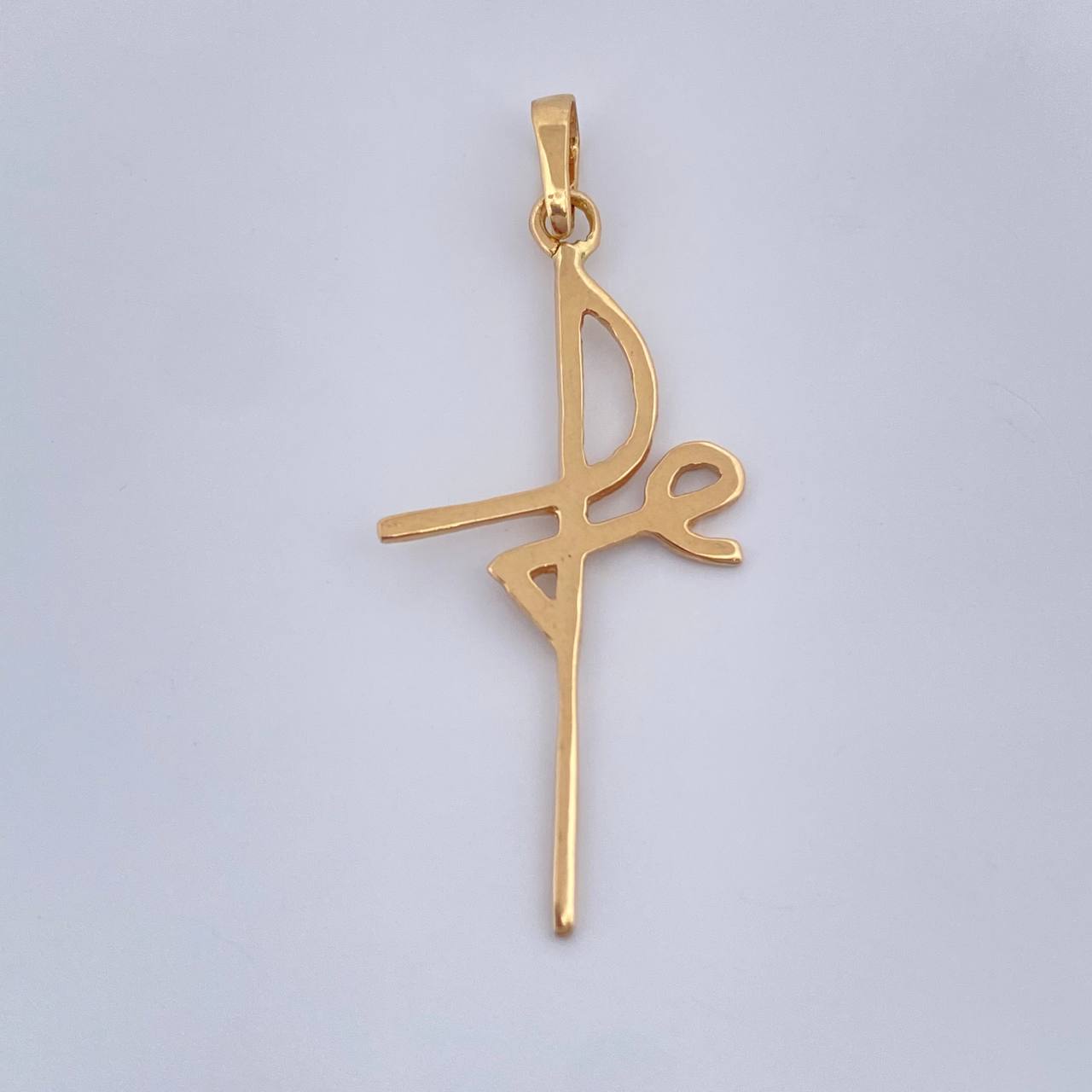 Dije Cruz Fe 0.95gr / 3.9cm-Oro Amarillo 18K %