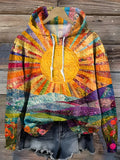 Damen Bunte Hoodie | Bedruckt