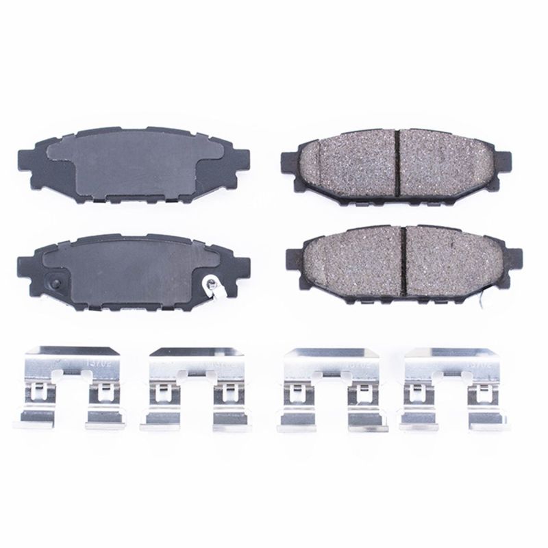 PowerStop Power Stop 13-16 Subaru BRZ Rear Z17 Evolution Ceramic Brake Pads w/Hardware - Brakes Rotors &