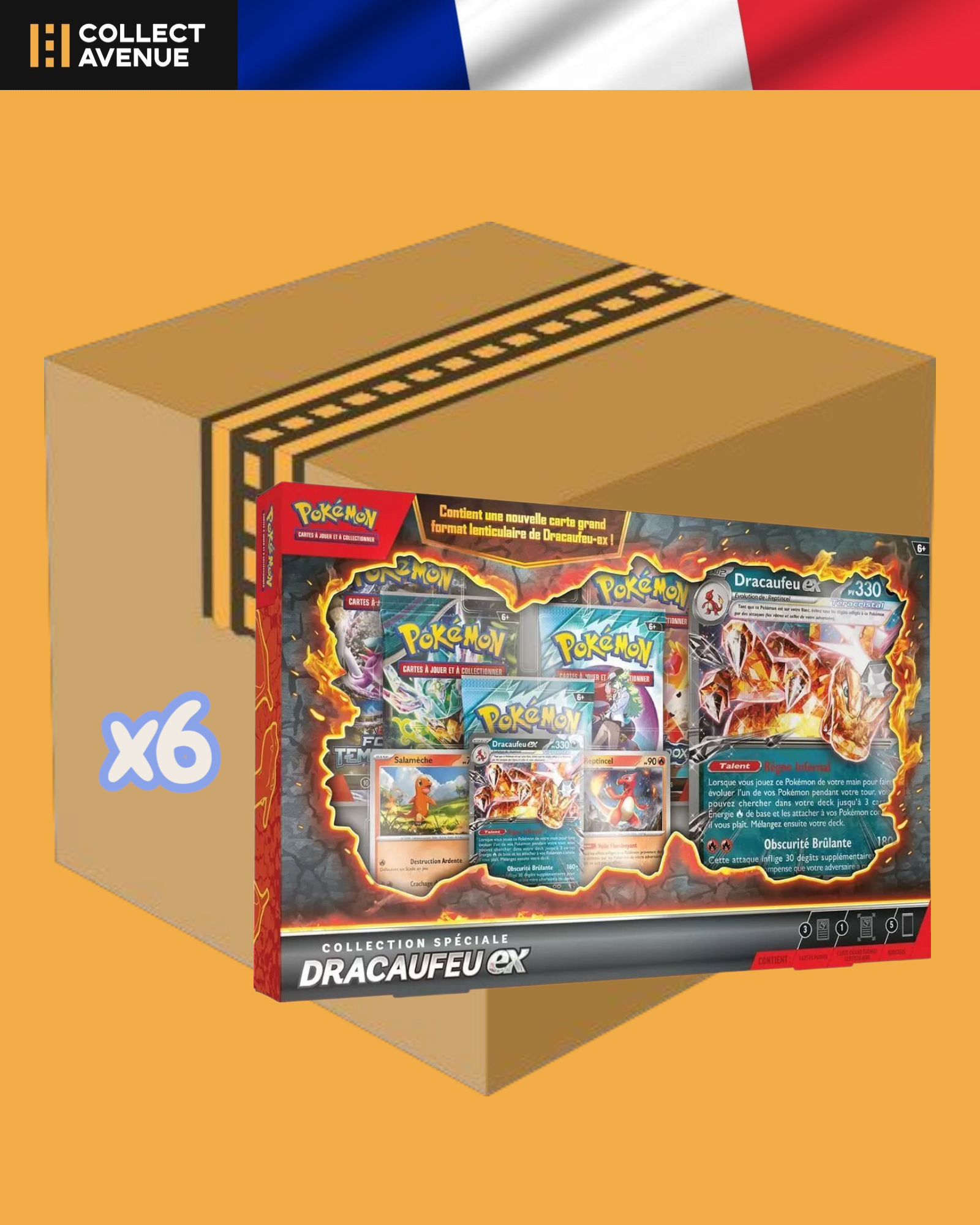 Pokémon - Case x6 Coffret Spécial Collection Dracaufeu-ex - Version Française