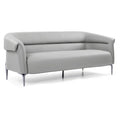 Sillón Offiho Amelia OHM-41003 alargado tapizado suave al tacto sobre patas de acero pavonado