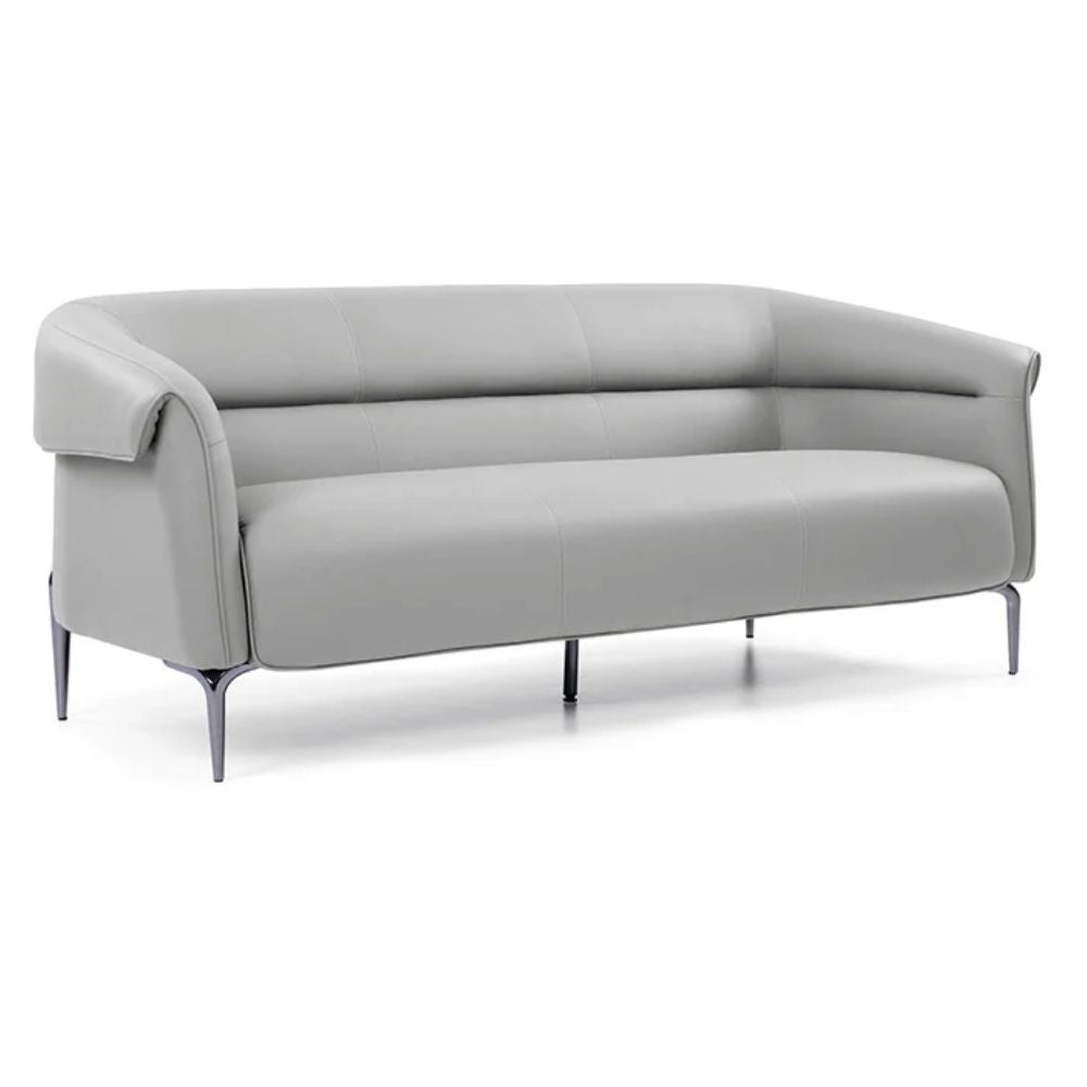 Sillón Offiho Amelia OHM-41003 alargado tapizado suave al tacto sobre patas de acero pavonado