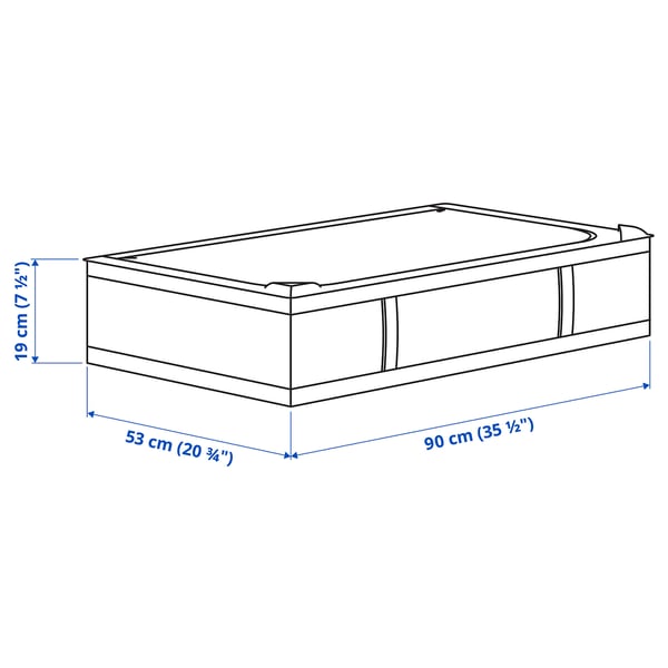 SKUBB storage case, white, 90x53x19 cm