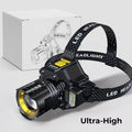 Lisslune | Rechargeable waterproof headlamp for outdoor use with headband