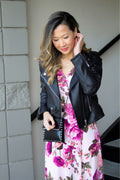 Spring Style: Maxi Dress x Moto Jacket