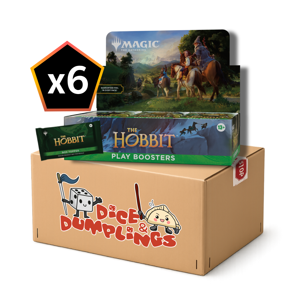 The Hobbit Play Booster Display Case of 6 Magic The Gathering MTG Dice and Dumplings PNG
 box topoper