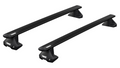 Black Thule WingBar Evo roof rack to fit the CHEVROLET Silverado 4-dr Double Cab, 2014 - 2018