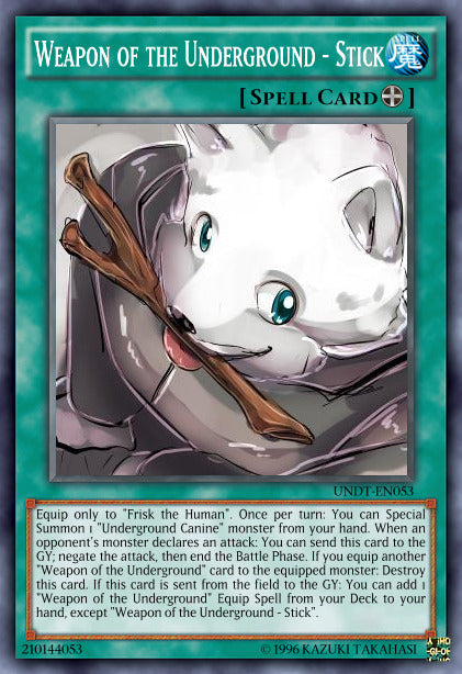 Undertale Yu-Gi-Oh! Custom Cards: Weapons and Armor (2/5) – @leafbladie on Tumblr
