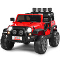 Voiture électrique 123 x 80 x 80 cm 2 places télécommande 2,4 G musique LED en PP rouge 20_0017869