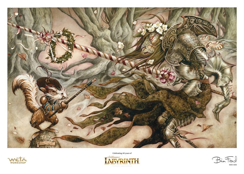 Labyrinth (1986) Printed Art The Knight Who Never Yields Limited Edition 30 cm