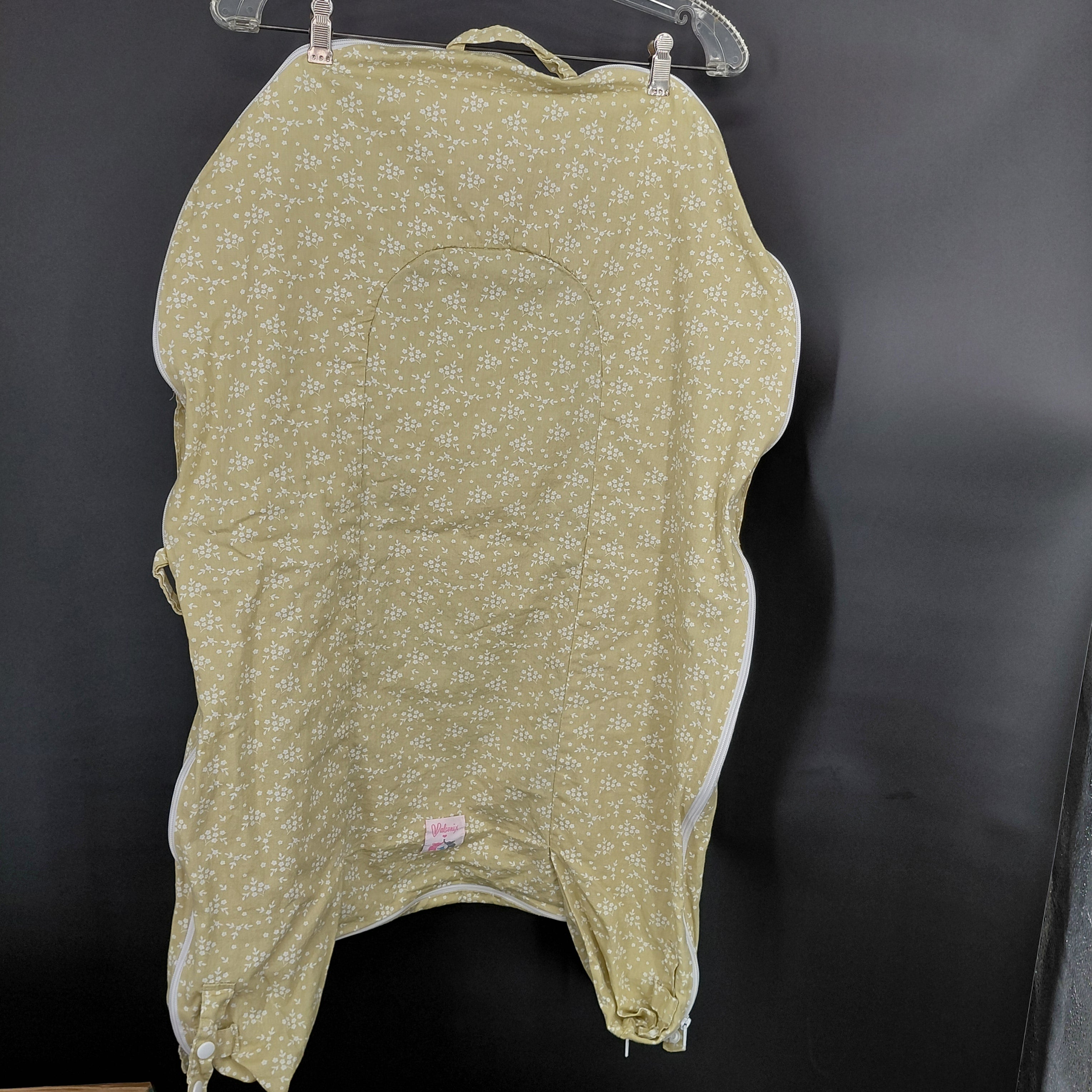 Valconix Baby Infant Portable Sleeper Bedside Pad Lounger Cover Beige Floral Zippered