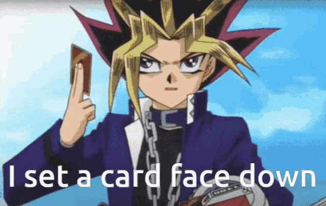 Yugioh Set Face Down GIF - Yugioh Set Face Down Trap Card